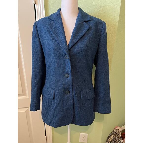 Talbots Petites Jackets & Blazers - Vintage Talbots Petites Made In Italy Blue 100% Wool 3 Button Blazer. 8